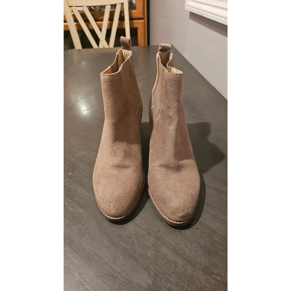 Lucky Brand‎ ‘Pallet’ Wedge Boots Ankle in Tan Leather Size 7.5M